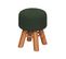 Petit Tabouret Tricot Lisa Vert Kaki