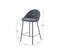 Chaise De Bar Mi-hauteur Misty Grise 65cm (lot De 2)