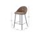 Chaise De Bar Mi-hauteur Misty Marron 65cm (lot De 2)