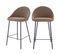 Chaise De Bar Mi-hauteur Misty Marron 65cm (lot De 2)