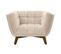 Fauteuil Mona En Velours Beige