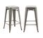 Tabouret De Bar Mi-hauteur Indus Chrome Brillant 66 Cm (lot De 2)