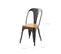 Chaise Indus Yoanna Noire Et Bois Clair (lot De 2)