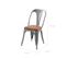 Chaise Indus Charly Chrome Et Marron (lot De 2)