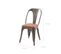 Chaise Indus Charly Grise Et Marron (lot De 2)