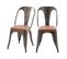 Chaise Indus Charly Grise Et Marron (lot De 2)