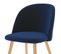 Chaise Cozy En Velours Bleu Foncé (lot De 2)