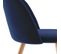 Chaise Cozy En Velours Bleu Foncé (lot De 2)