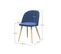 Chaise Cozy En Tissu Bleu Jean (lot De 2)