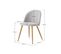 Chaise Cozy En Tissu Taupe Chiné Clair (lot De 2)