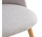 Chaise Cozy En Tissu Taupe Chiné Clair (lot De 2)