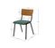 Chaise Nico En Velours Vert (lot De 2)