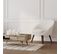 Fauteuil Blanc Calypso Effet Laine Bouclette