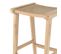 Tabouret De Bar Mi-hauteur Omaha En Teck Et Rotin Naturel 65 Cm