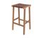 Tabouret De Bar Mi-hauteur Kuna En Cuir Tressé Marron 68 Cm