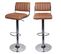 Chaise De Bar Houston Marron 61/83 Cm (lot De 2)