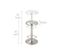 Tabouret De Bar Silver 60/82 Cm (lot De 2)