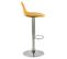 Chaise De Bar Pavo En Velours Jaune 60/82 Cm (lot De 2)