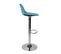 Chaise De Bar Pavo En Velours Bleu 60/82 Cm (lot De 2)