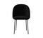 Chaise Karl En Tissu Bouclé Noir (lot De 2)