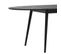 Table Ovale Eddy 6/8 Personnes Extensible En Bois Noir 170/200 Cm