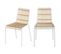 Chaise Jouve En Rotin Et Métal Blanc (lot De 2)