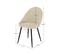 Chaise Rona En Tissu Bouclé Blanc Cassé (lot De 2)