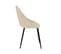 Chaise Rona En Tissu Bouclé Blanc Cassé (lot De 2)