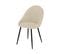 Chaise Rona En Tissu Bouclé Blanc Cassé (lot De 2)