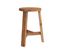 Tabouret Rond Léa En Bois De Teck Recyclé H45 Cm