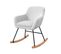 Rocking-chair Isola En Tissu Bouclé Blanc