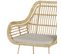 Chaise Chiloe En Rotin Et Pieds En Métal Beige