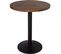 Table Bistrot Ronde Plateau En Bois D'orme 60 X 75 Cm