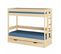 Pack Lit Superposé Gigogne Avec Tiroir Et Matelas Ravi   Bois Naturel 80x200 Cm