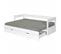 Pack Lit Banquette Gigogne Avec Tiroir Et Matelas Ravi   Blanc 80x200 Cm