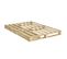 Pack Lit Palette Avec Matelas Cembro   Bois Naturel 160x200 Cm