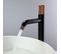 Robinet Mitigeur Lavabo Haut Design Noir et Or Rose - Hydra