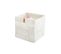 Panier De Rangement Pliable En Polycoton Blanc 31x31x31cm