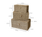 Lot de 3 paniers en jonc de mer 32x17x15cm 38x22x18,5cm 44x27x21cm