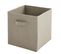 Lot de 6 paniers pliables en tissu taupe 27x27x27cm