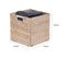 Lot de 2 paniers de rangement pliables en jonc de mer 31x31x31cm