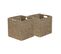 Lot de 2 paniers de rangement pliables en jonc de mer 31x31x31cm