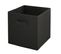 Lot de 12 paniers pliables en tissu noir 27x27x27cm