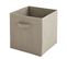 Lot de 12 paniers pliables en tissu taupe 27x27x27cm