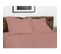 Drap Plat 100% Lin Lavé Uni 2 Personnes - Rose - 240 X 300 Cm