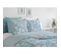 Tempete Florale Parure De Couette 100% Coton - Bleu - 220x240 Cm