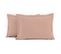 Lot De 2 Taies Rectangulaires 100% Coton - Rose - 50x70 Cm