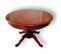 Table Ronde Pied Central 113 Cm, 2 Rallonges, Merisier Massif