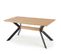 Table à Manger Extensible 160-220cm Aspect Chêne Et Métal Noir Ogma