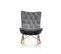 Rocking Chair Design Avec Structure En Métal Noir Et Bois Massif Imagine
